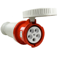Pin and Sleeve Connector Devices 888-3199 IEC 60309 Cable Mount Connector, IP67, 100A 380-415V & 400V, 125A 220/380-240/415V, 6H, IEC 309 International Pin and Sleeve Devices  